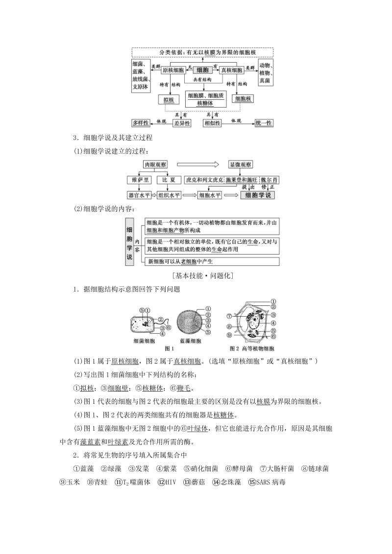 2019-2020年高考生物一轮复习第一单元细胞及其分子组成第一讲走近细胞精选教案.doc_第2页