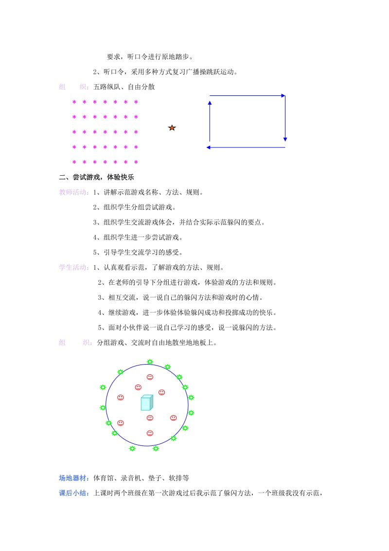 2019-2020年一年级体育上册 第二十二课跳跃接力教案.doc_第3页