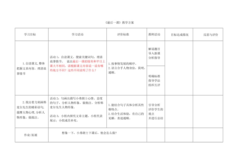 河南省荥阳市七年级语文下册 6.最后一课教案 新人教版.doc_第2页