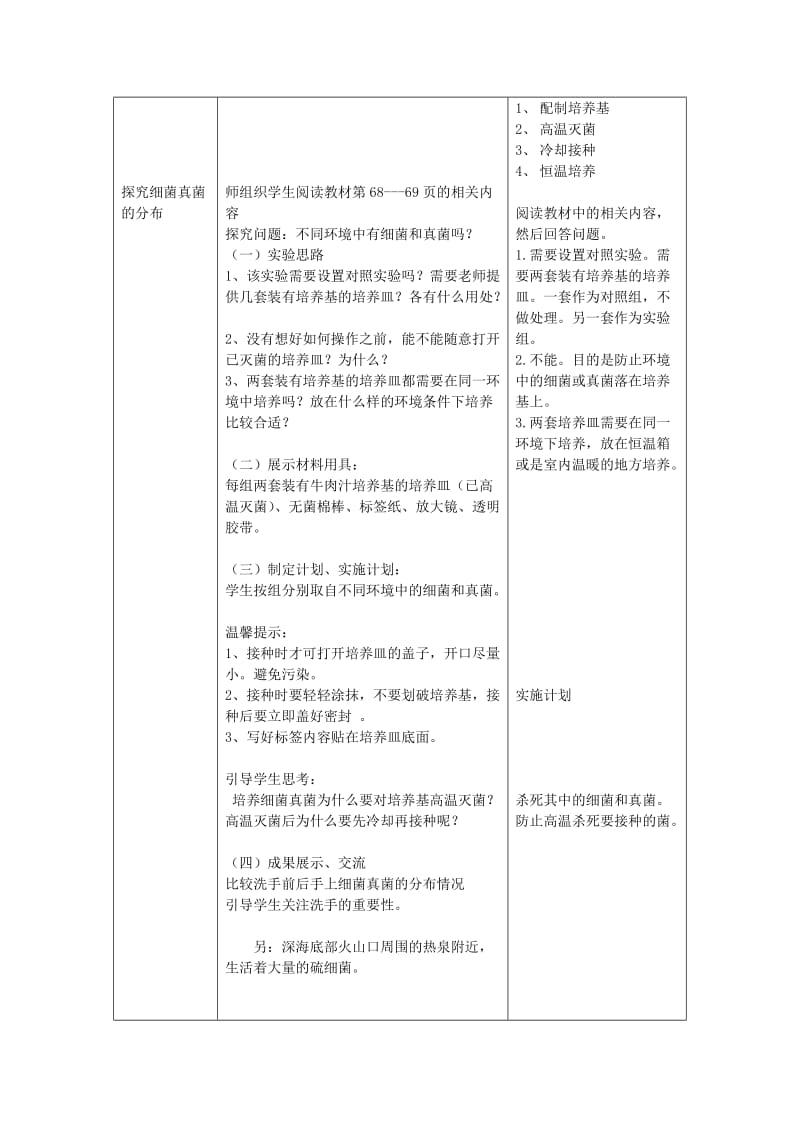 八年级生物上册 第四章第一节《细菌和真菌的分布》教案 （新版）新人教版.doc_第2页