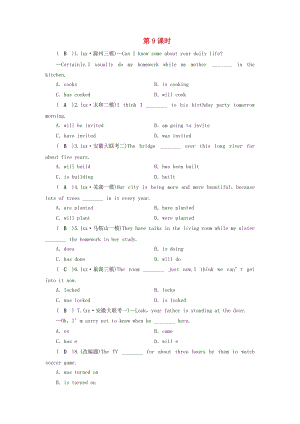 安徽省2019中考英語二輪復習 第2部分 專題研究 第9課時 動詞的時態(tài)和語態(tài)習題.doc