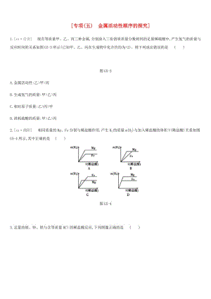 河北省2019年中考化學(xué)復(fù)習(xí) 第一篇 基礎(chǔ)過(guò)關(guān)篇 專項(xiàng)（五）金屬活動(dòng)性順序的探究練習(xí).doc