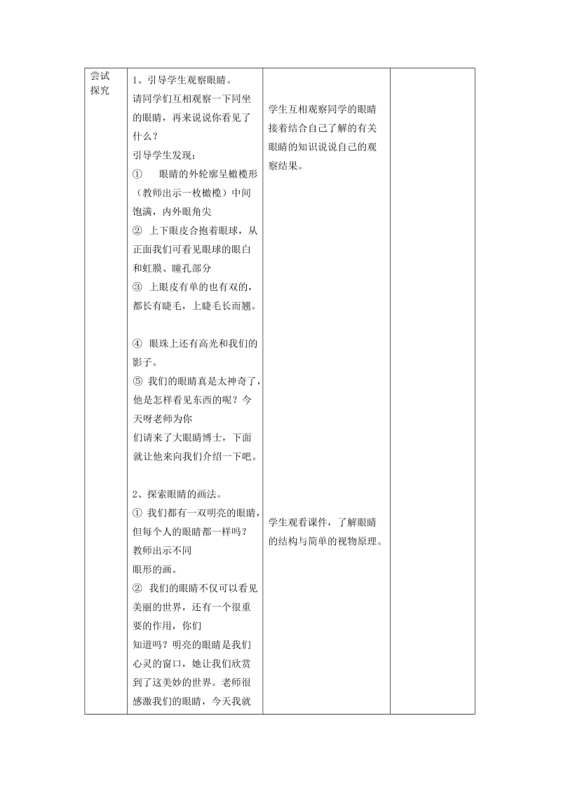 2019-2020年一年级美术上册《大眼睛》教学设计 湘教版.doc_第2页