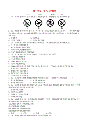 山東省濱州市2019年中考化學一輪復習 第一單元 走進化學殿堂練習.doc