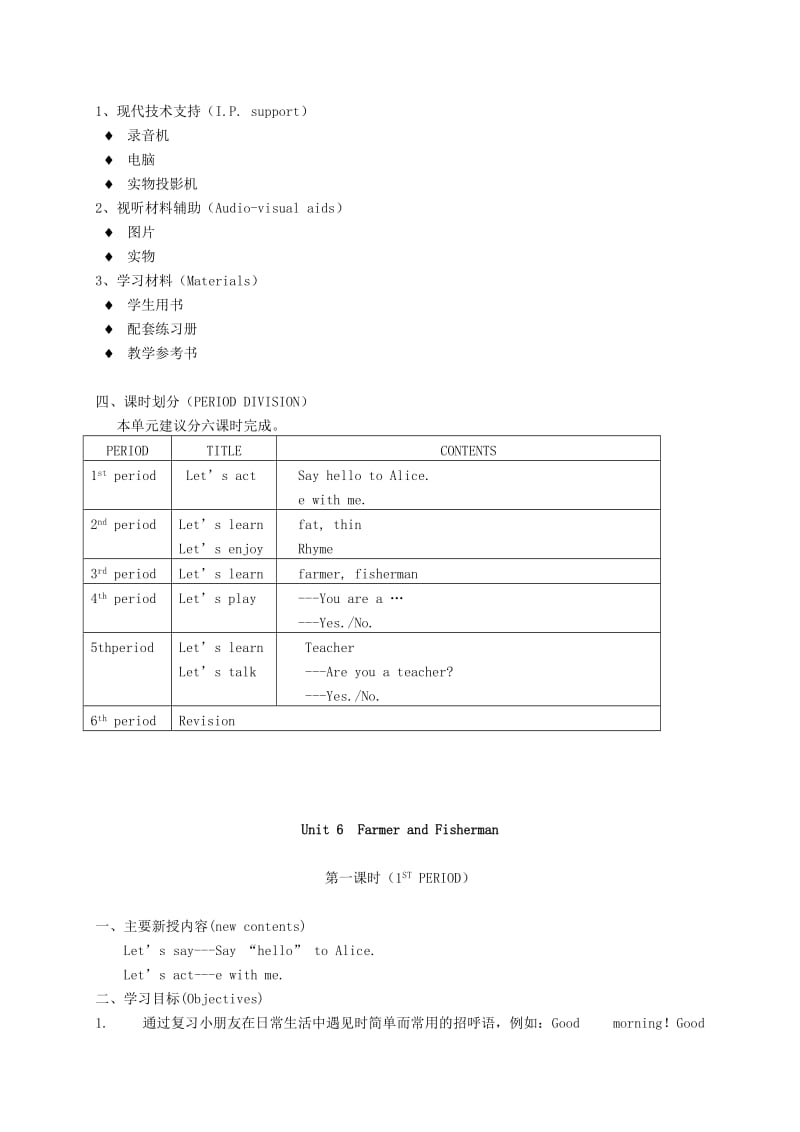 2019-2020年一年级英语下册 1B Unit5.Doctor… 单元分析 沪教牛津版.doc_第3页