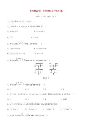 福建省2019年中考數(shù)學(xué)總復(fù)習(xí) 第二單元 方程（組）與不等式（組）單元測(cè)試練習(xí).doc