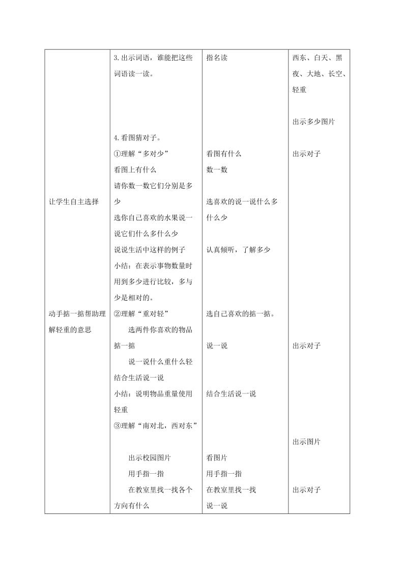 2019-2020年一年级语文上册 多对少教案 北京版.doc_第3页