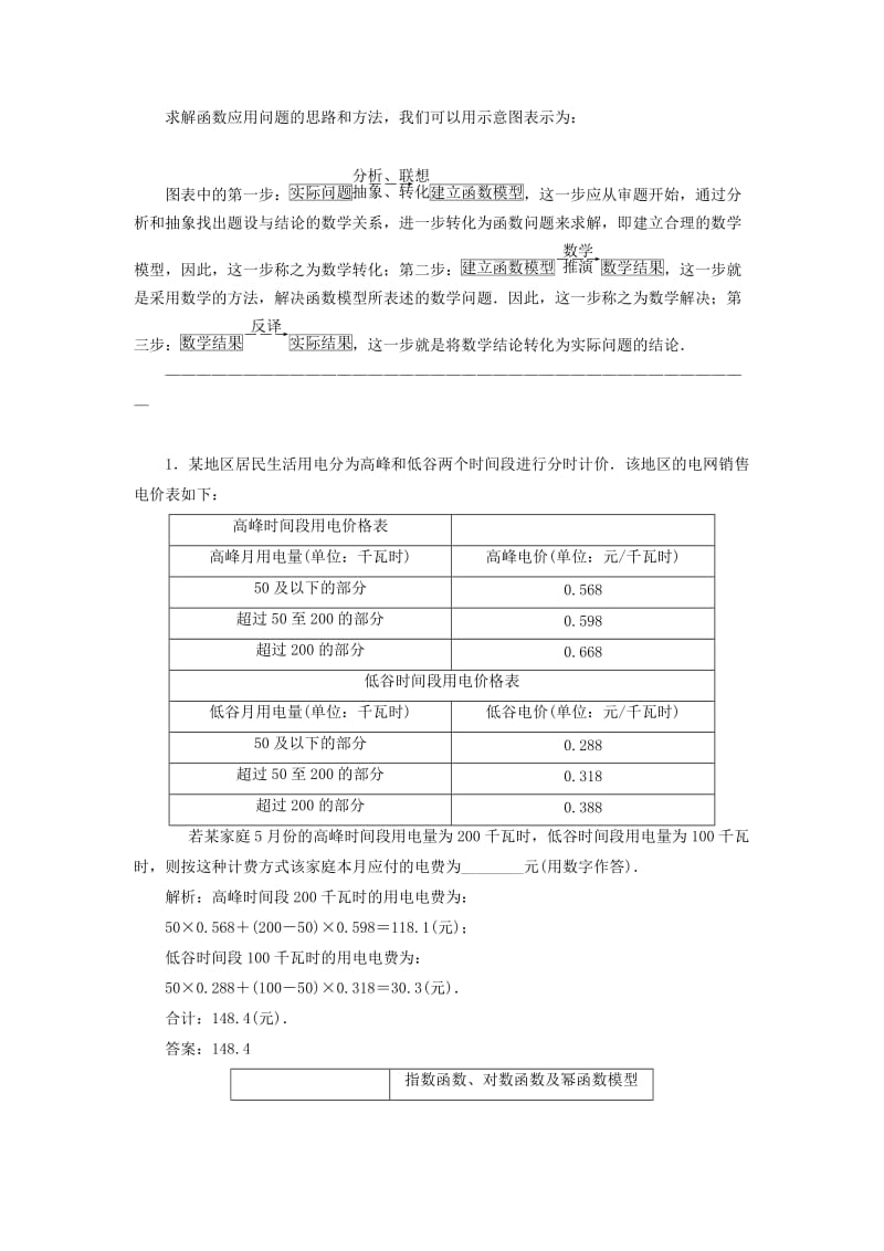 2019人教A版数学必修一3.2.2《函数模型的应用实例》教案精讲.doc_第3页