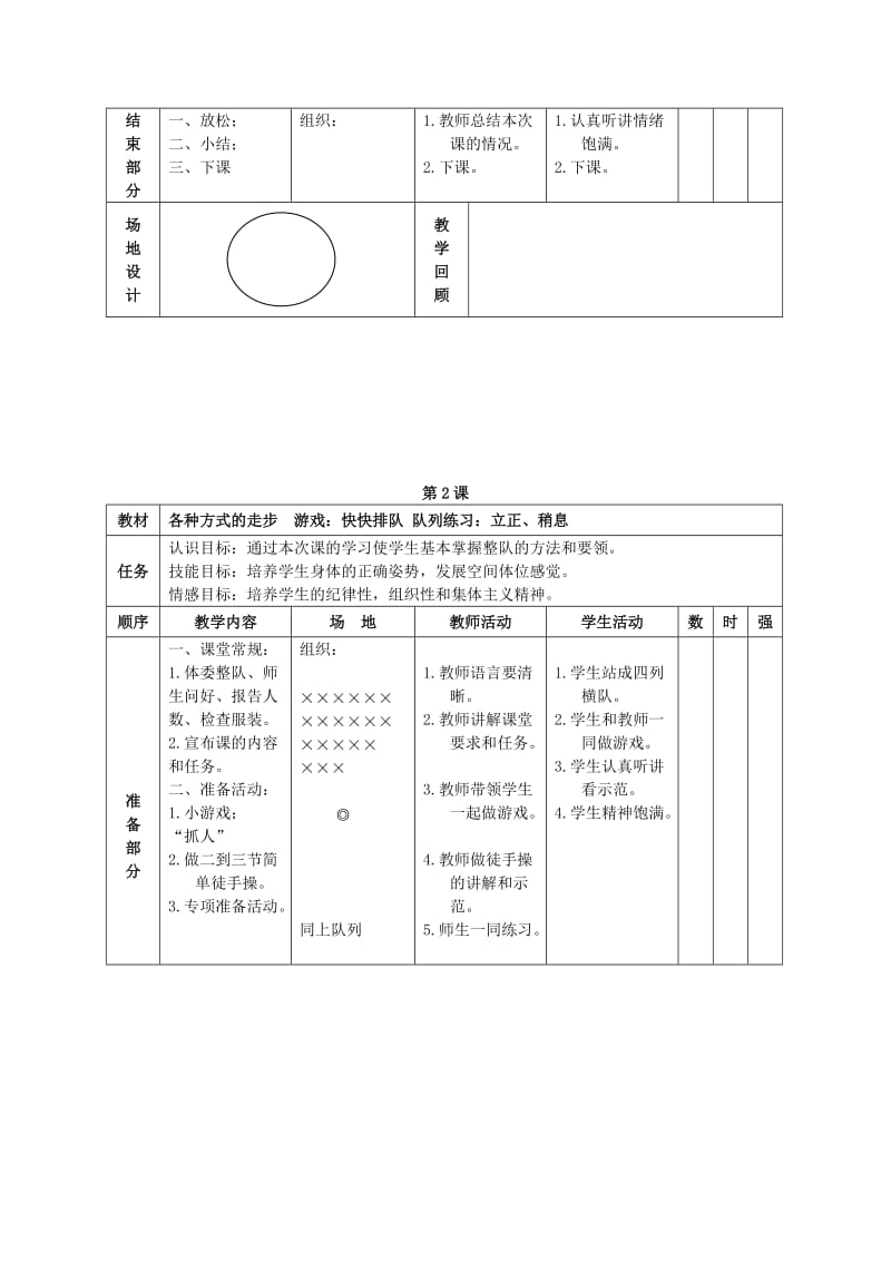 2019-2020年一年级体育下册 全套教案 人教新课标.doc_第2页