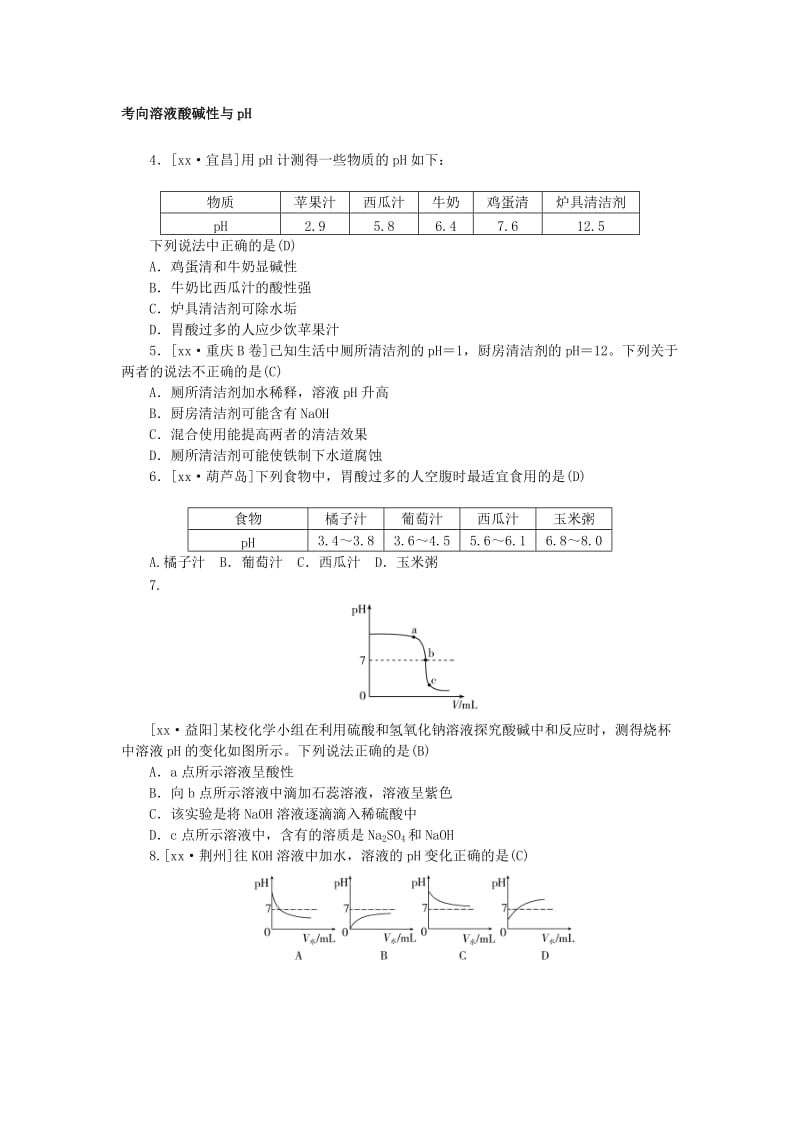 安徽省2019年中考化学总复习 第十单元 酸和碱（第2课时）练习.doc_第2页