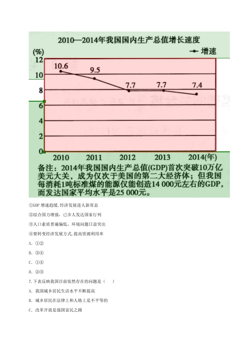 八年级道德与法治上册 第四单元 维护国家利益 第十课 建设美好祖国 第1框 关心国家发展中考 新人教版.doc_第3页