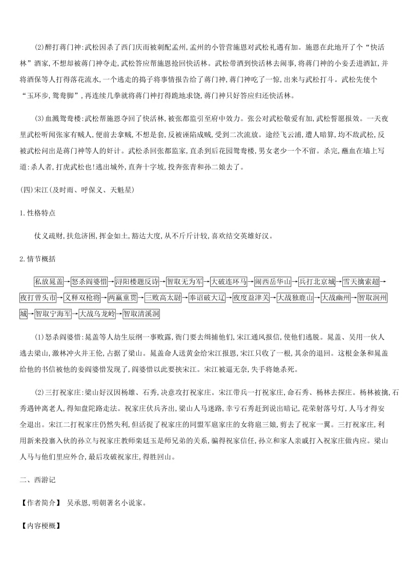 浙江省2019年中考语文总复习 第三部分 古诗文阅读 专项突破01 初中名著阅读重要篇目梳理 新人教版.doc_第3页