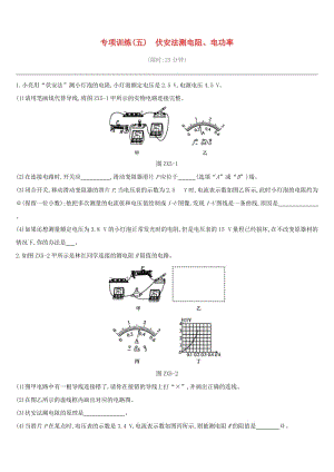 江西省2019中考物理二輪專項 專項05 伏安法測電阻、電功率專項訓練.doc