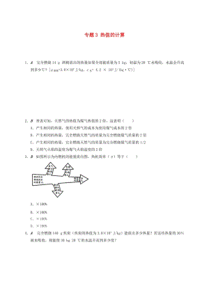 江蘇省大豐市九年級物理上冊 12.4 機械能與內(nèi)能的相互轉(zhuǎn)化 專題3 熱值的計算課程講義 （新版）蘇科版.doc