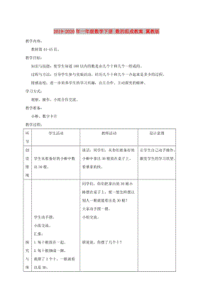 2019-2020年一年級數(shù)學(xué)下冊 數(shù)的組成教案 冀教版.doc