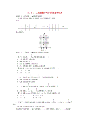 九年級(jí)數(shù)學(xué)上冊(cè) 21.2 二次函數(shù)的圖象和性質(zhì) 21.2.1 二次函數(shù)y＝ax2的圖象和性質(zhì)同步練習(xí) 滬科版.doc