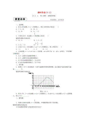 八年級(jí)數(shù)學(xué)下冊(cè) 第17章 函數(shù)及其圖象 17.2 函數(shù)的圖像 17.2.2 第1課時(shí) 函數(shù)的圖像練習(xí) 華東師大版.doc