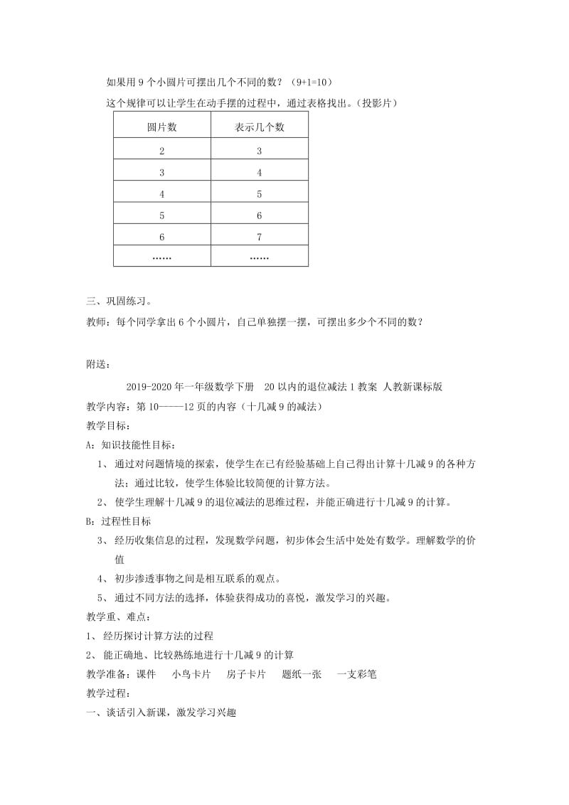 2019-2020年一年级数学下册 100以内数的认识 摆一摆 想一想教案 人教新课标版.doc_第3页