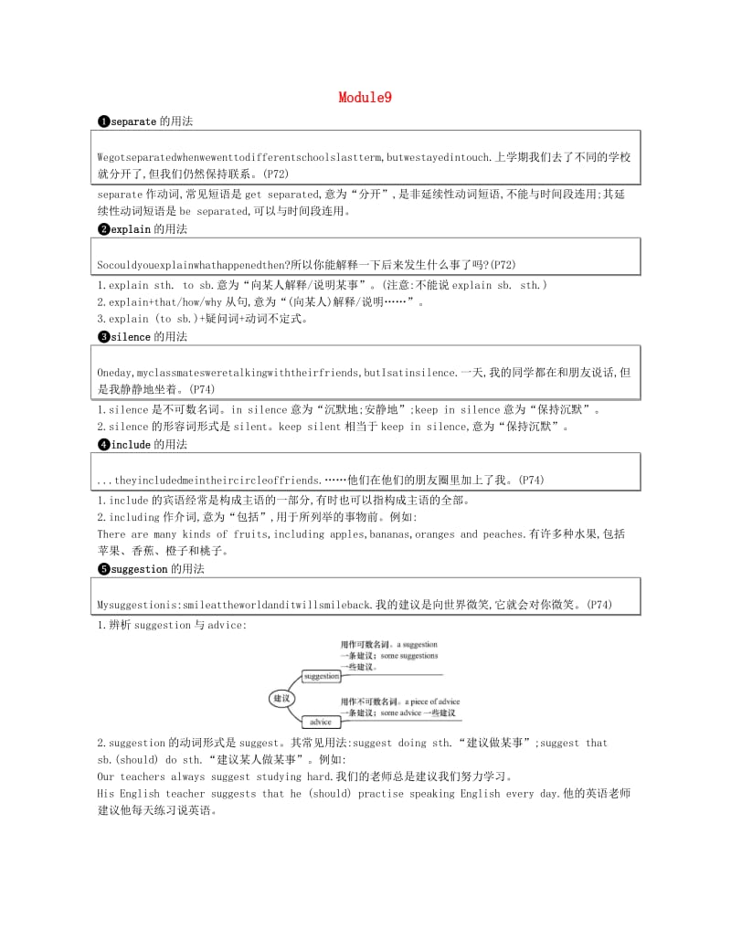 2019年春八年级英语下册 Module 9 Friendship课时作业 （新版）外研版.doc_第1页