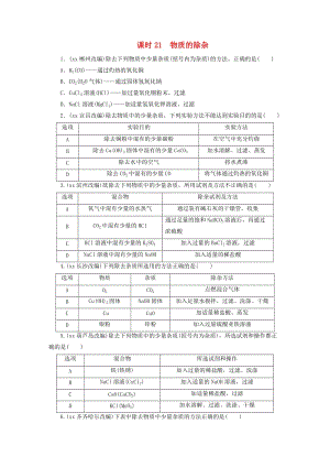 廣東省2019年中考化學(xué)總復(fù)習(xí) 第1部分 第五章 化學(xué)實驗 課時21 物質(zhì)的除雜優(yōu)化訓(xùn)練.doc