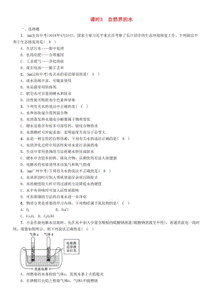 （貴陽專版）2019年中考化學總復習 第1編 主題復習 模塊1 身邊的化學物質(zhì) 課時3 自然界的水（精練）習題.doc