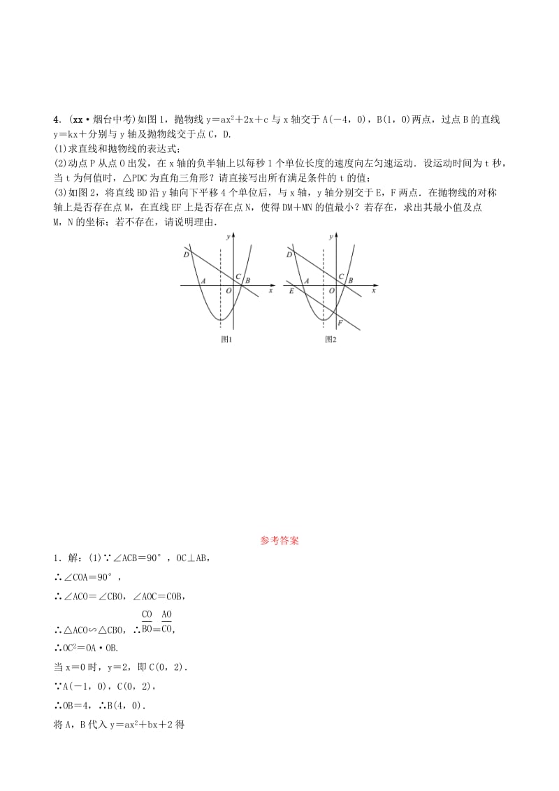 山东省德州市2019年中考数学同步复习 重点题型训练 大题加练（二）.doc_第3页