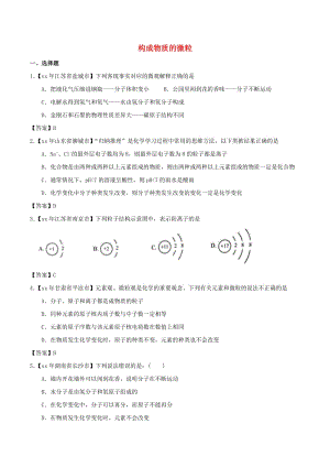 中考化學(xué)知識分類練習(xí)卷 構(gòu)成物質(zhì)的微粒.doc