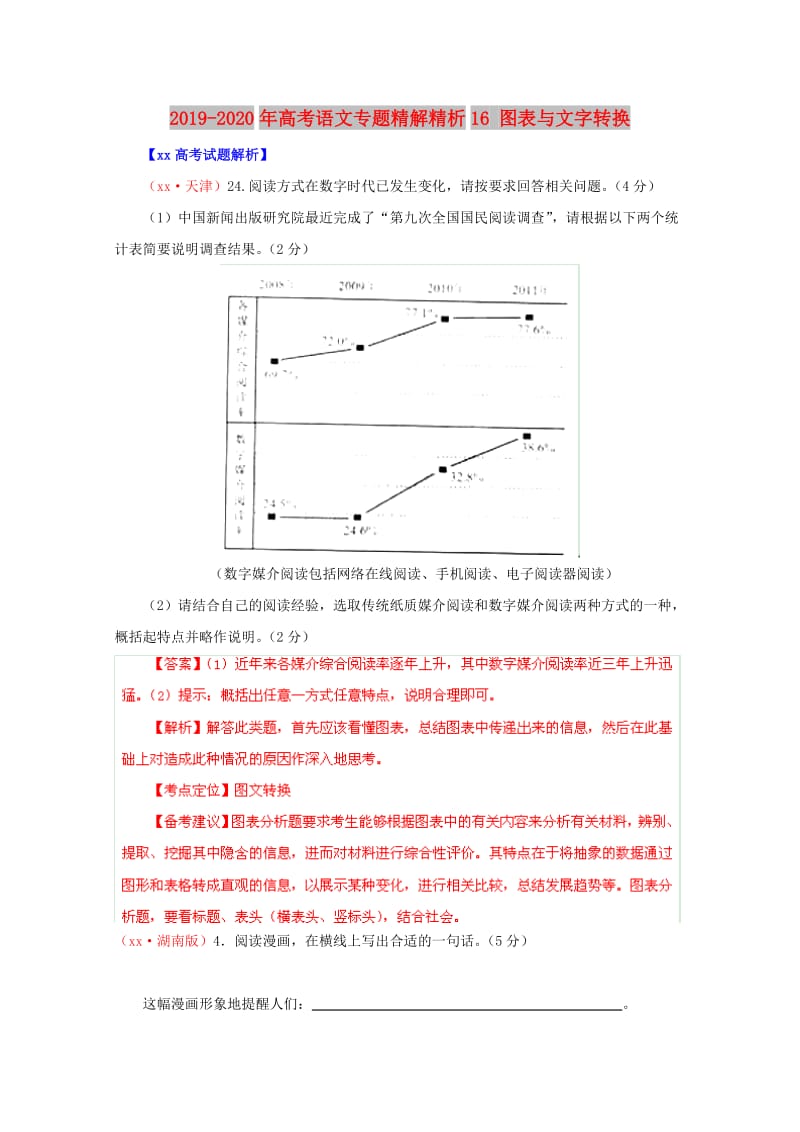 2019-2020年高考语文专题精解精析16 图表与文字转换.doc_第1页