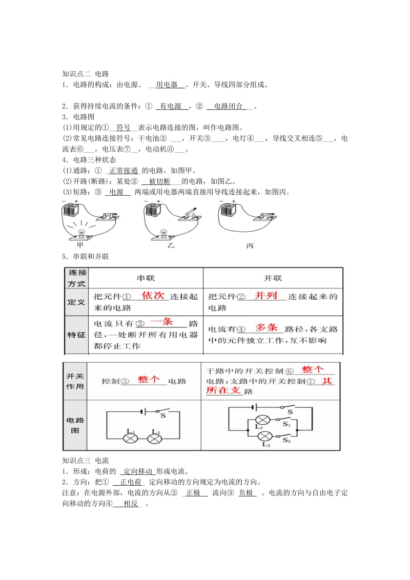 中考物理一轮复习第十五十六章电流和电路电压电阻.doc_第2页