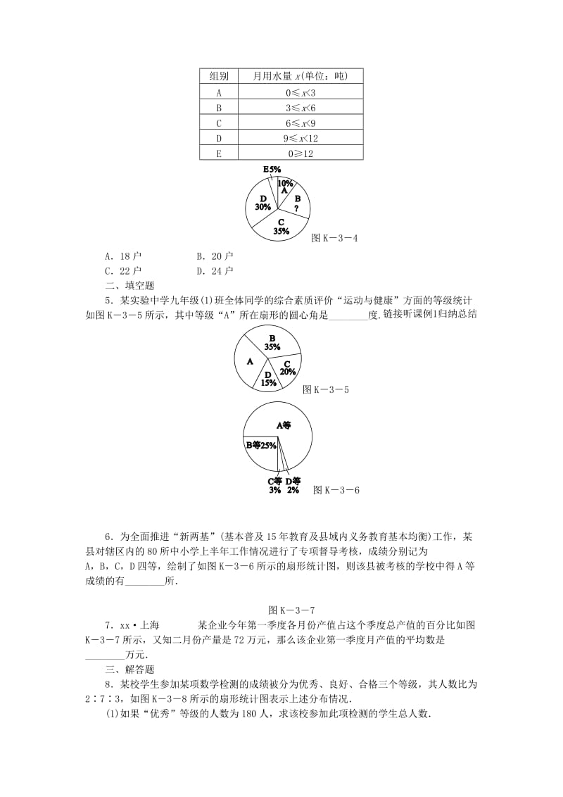 八年级数学下册 第7章 数据的收集、整理、描述 7.2 统计表、统计图的选用 第1课时 扇形统计图练习 苏科版.doc_第2页