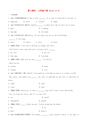 河南省2019年中考英語總復習 第4課時 七下 Units 4-6練習 人教新目標版.doc