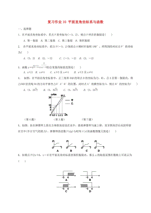 江蘇省淮安市淮陰區(qū)凌橋鄉(xiāng)九年級數(shù)學(xué)下學(xué)期復(fù)習(xí)作業(yè)10 平面直角坐標(biāo)系與函數(shù).doc