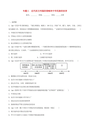 山東省德州市2019中考?xì)v史總復(fù)習(xí) 第七部分 專(zhuān)題突破 專(zhuān)題三 近代西方列強(qiáng)的侵略和中華民族的抗?fàn)幵囶}.doc