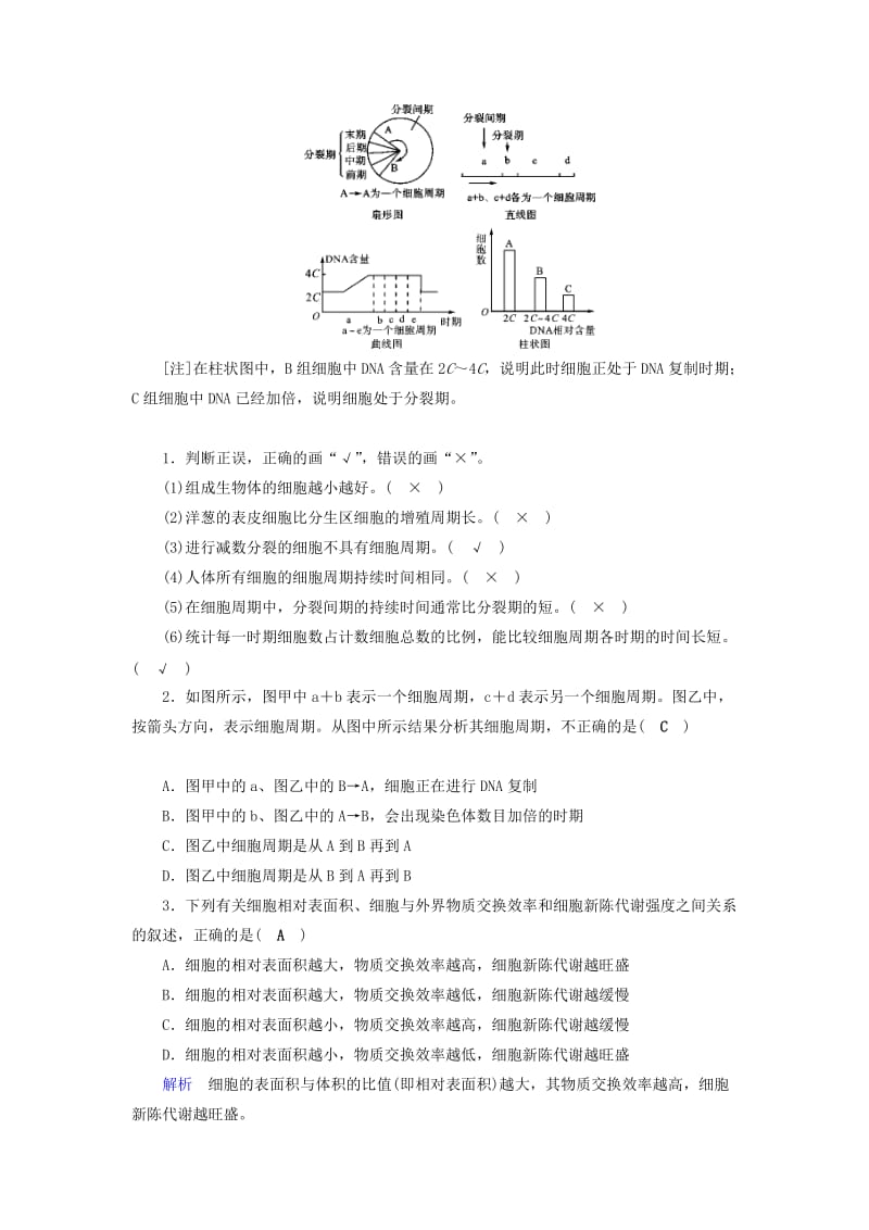 2019-2020年高考生物大一轮复习第14讲细胞的增殖优选学案.doc_第2页