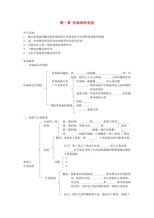 吉林省通化市八年級(jí)生物下冊(cè) 8.1傳染病和免疫學(xué)案（新版）新人教版.doc