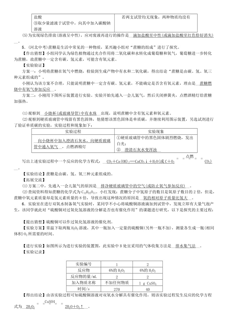 河北省九年级化学下册 专题复习（四）实验探究题习题 （新版）新人教版.doc_第3页