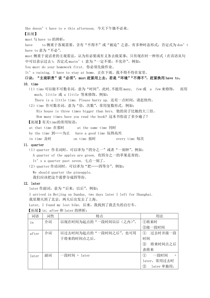 七年级英语上册 Unit 4 Having Fun词汇精讲精练 （新版）仁爱版.doc_第3页