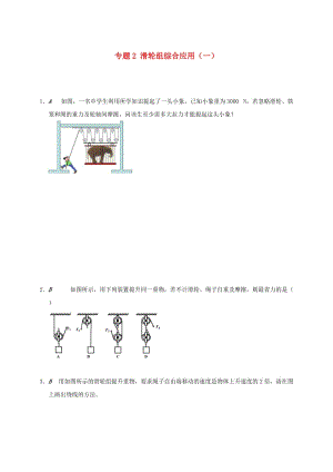 江蘇省大豐市九年級(jí)物理上冊(cè) 11.2 滑輪 專題2 滑輪組綜合應(yīng)用（一）課程講義 （新版）蘇科版.doc