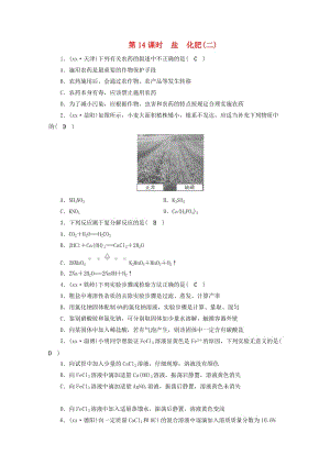 安徽省2019中考化學(xué)決勝復(fù)習(xí) 第一部分 考點(diǎn)探究 第14課時 鹽 化肥（二）習(xí)題.doc