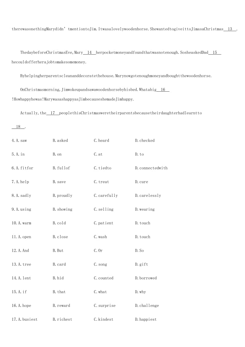 浙江省杭州市2019年中考英语一轮复习 课时训练01 Starter Unit 1-4（七上）.doc_第3页