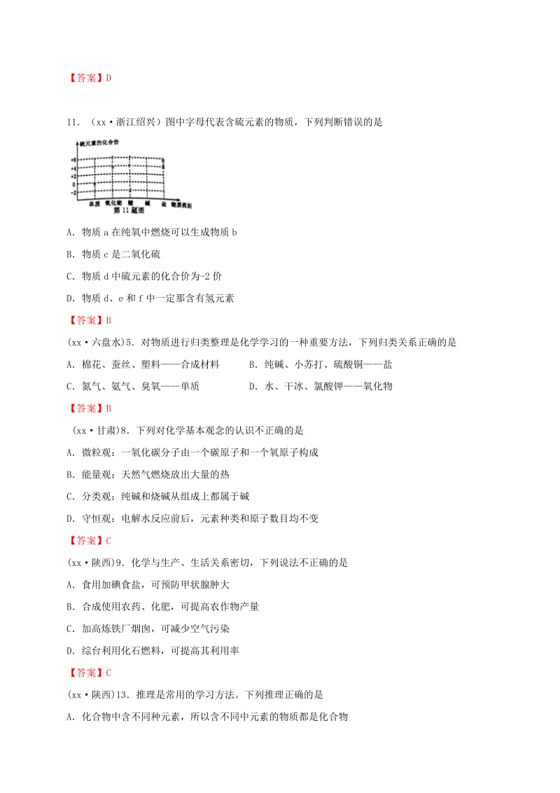 江苏省常州市天宁区中考化学专题复习 第二部分 身边的化学物质练习.doc_第2页