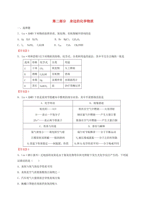 江蘇省常州市天寧區(qū)中考化學(xué)專題復(fù)習(xí) 第二部分 身邊的化學(xué)物質(zhì)練習(xí).doc