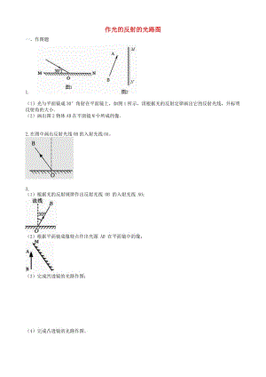 2019中考物理 知識(shí)點(diǎn)全突破系列 專題24 作光的反射的光路圖.doc