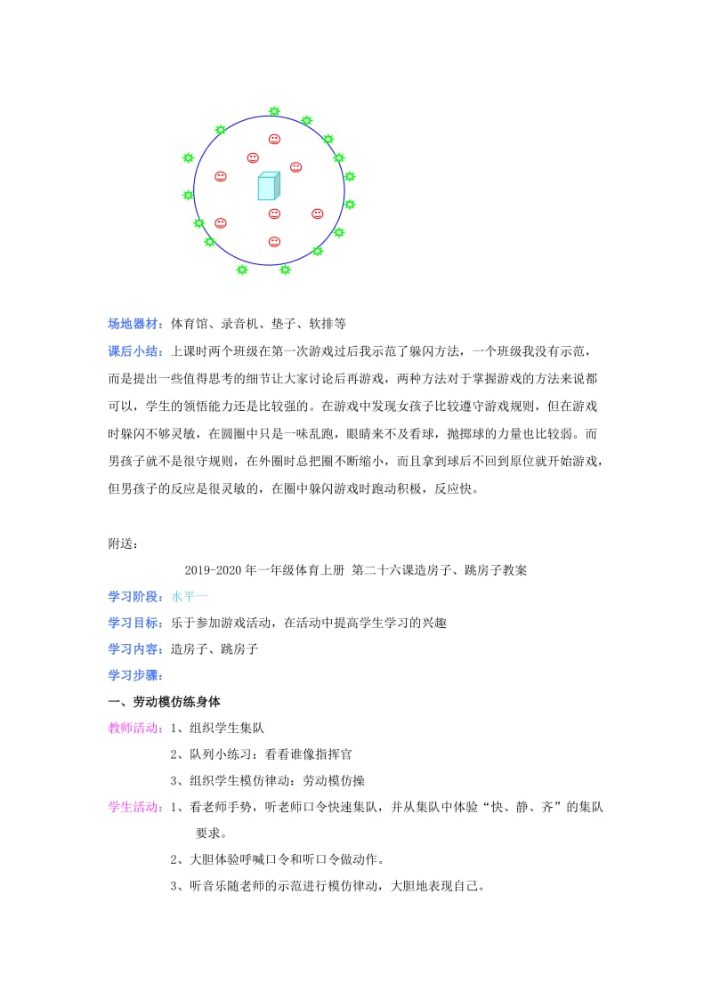 2019-2020年一年级体育上册 第二十八课快快躲闪教案.doc_第2页