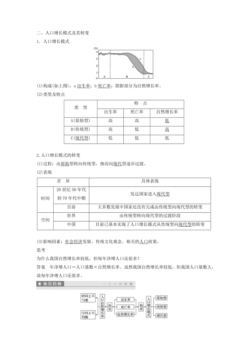 2019版高中地理第一章人口的变化第一节人口的数量变化学案新人教版.doc_第2页