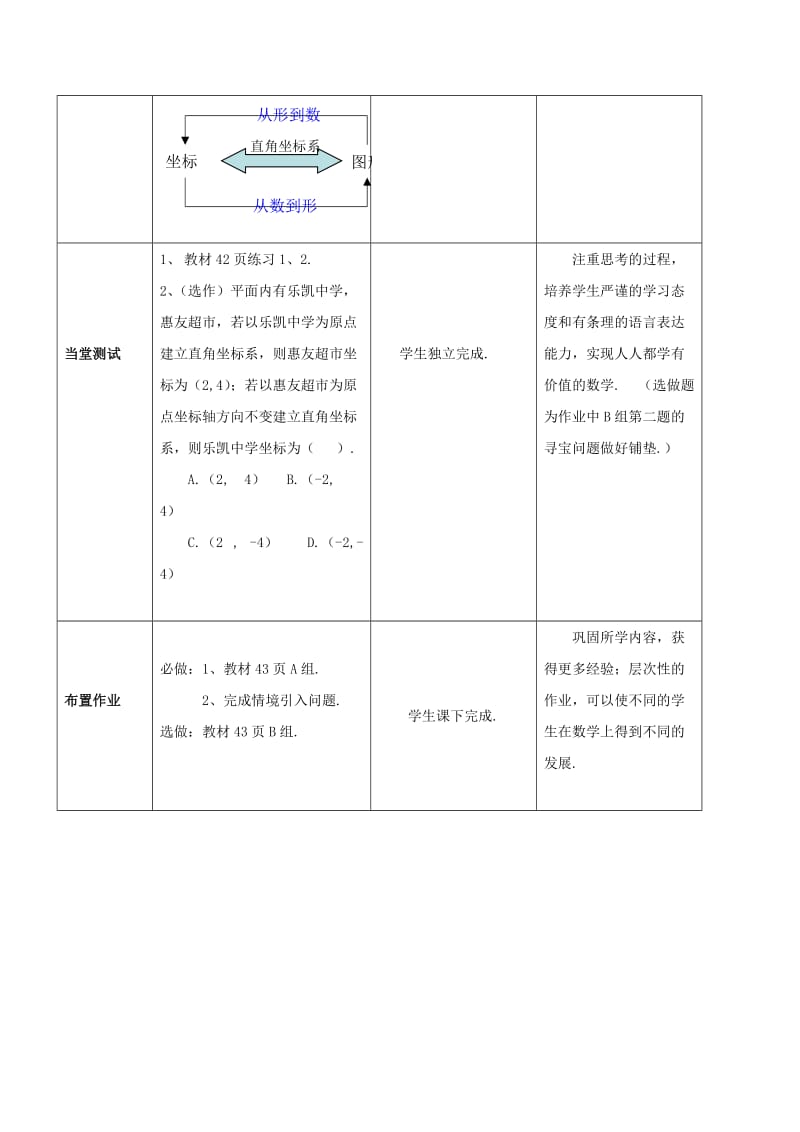 八年级数学下册 第十九章 平面直角坐标系 19.3 坐标与图形的位置教案 冀教版.doc_第3页