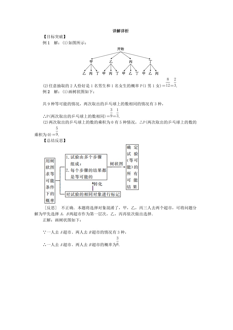 九年级数学上册 第4章 等可能条件下的概率 4.2 等可能条件下的概率（一）第2课时 画树状图法作业 苏科版.doc_第3页