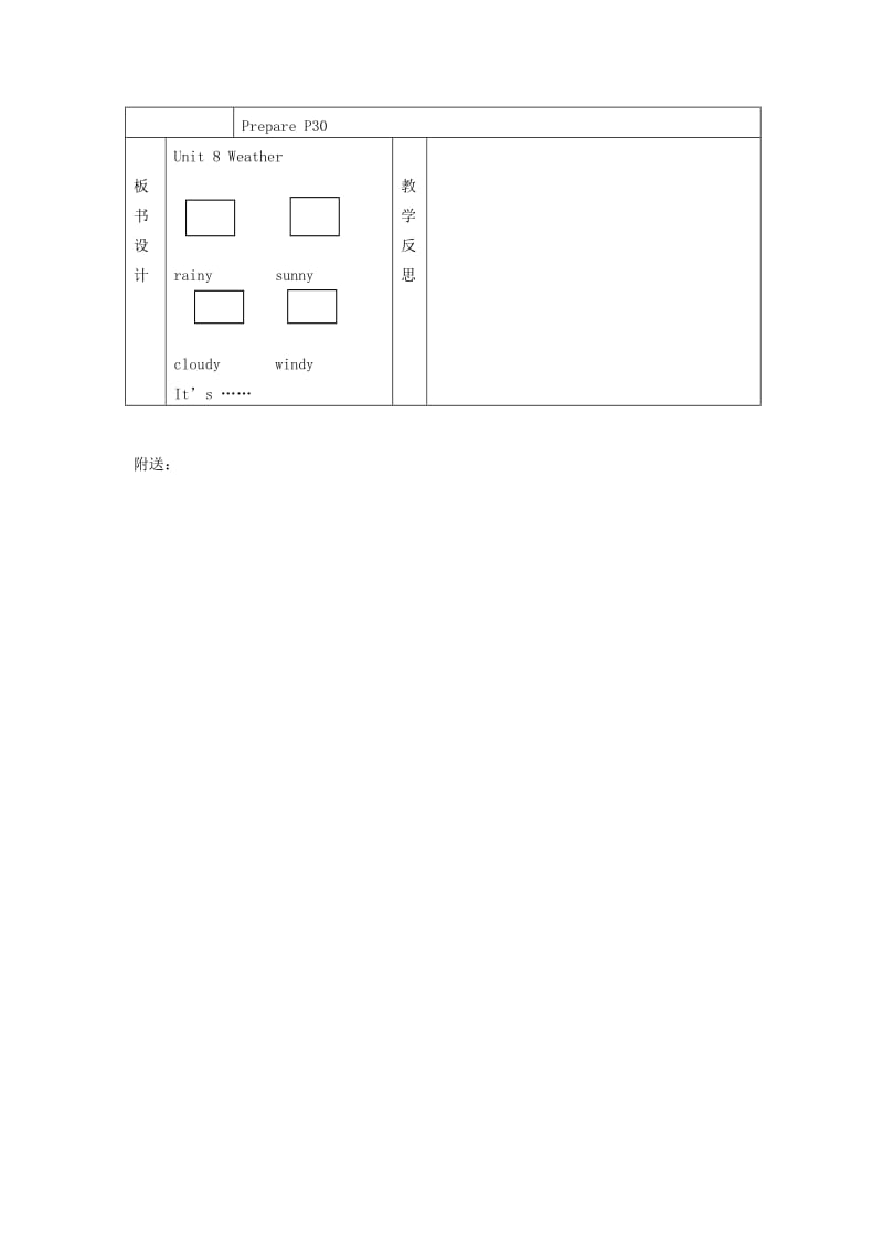 2019-2020年一年级英语下册 Module3 Unit8 Weather period1教案 （新版）沪教牛津版.doc_第3页