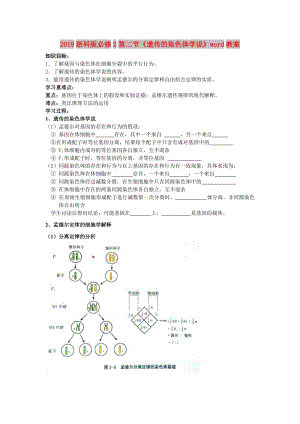 2019浙科版必修2第二節(jié)《遺傳的染色體學(xué)說》word教案.doc