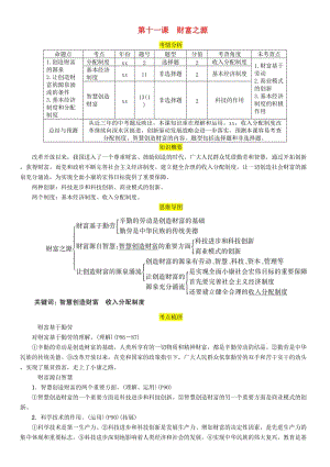 四川省宜賓市2019年中考道德與法治總復(fù)習(xí) 九上 第4單元 財(cái)富論壇 第11課 財(cái)富之源習(xí)題 教科版.doc